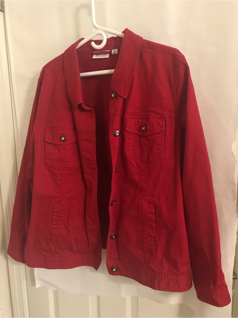 Denim&Co Red Women's Jean Jacket